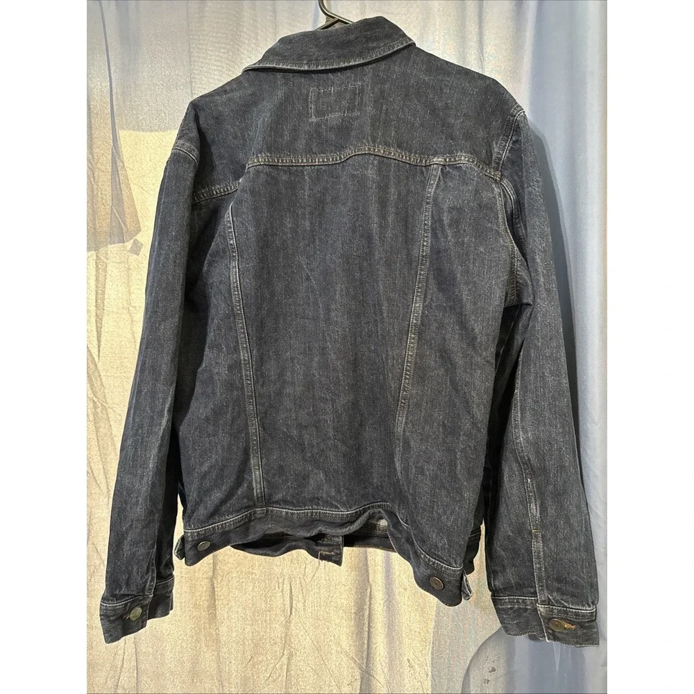 Banana Republic Denim Trucker Jacket Men's XL Blue Dark Wash Button Front